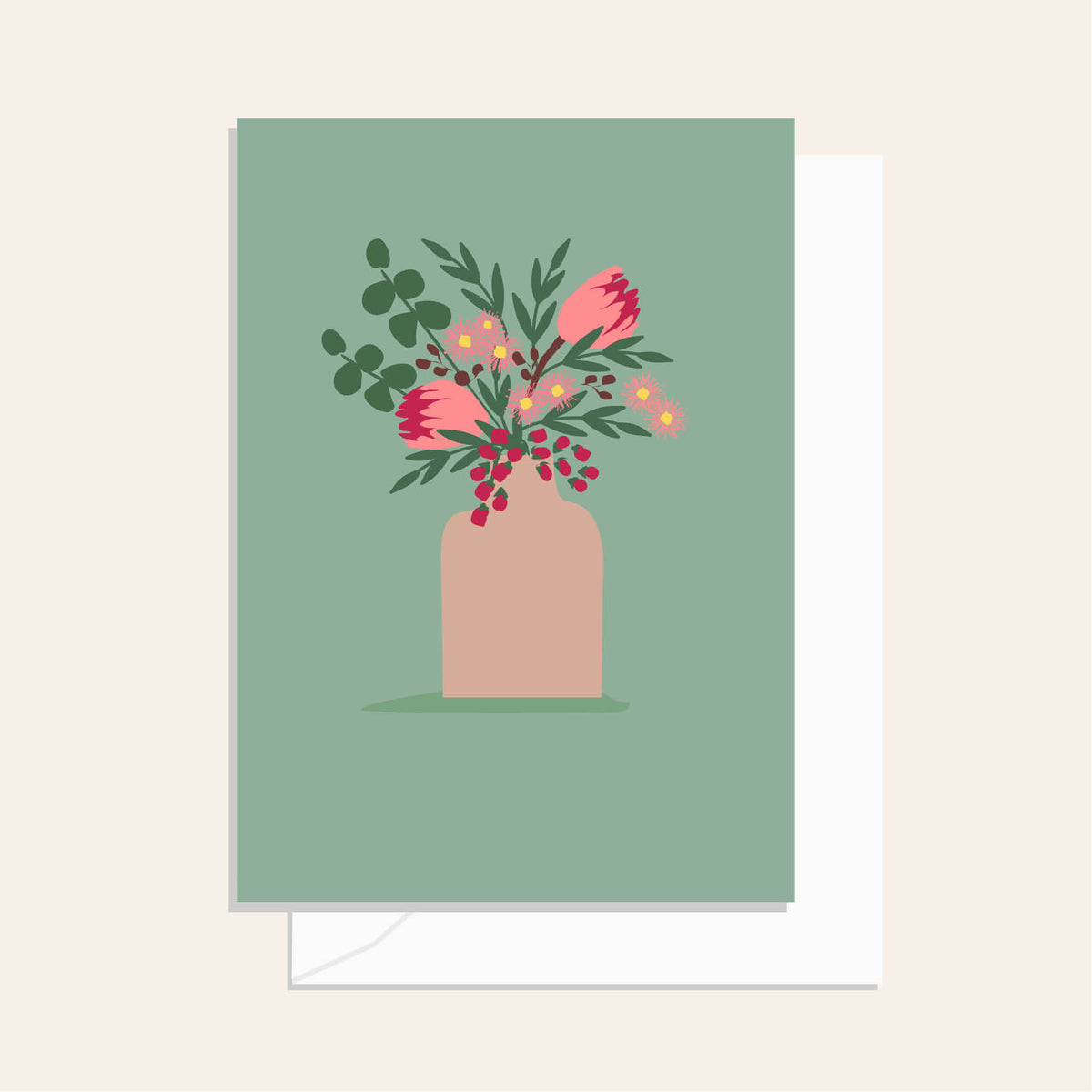 Native Vase Gum Greeting Card