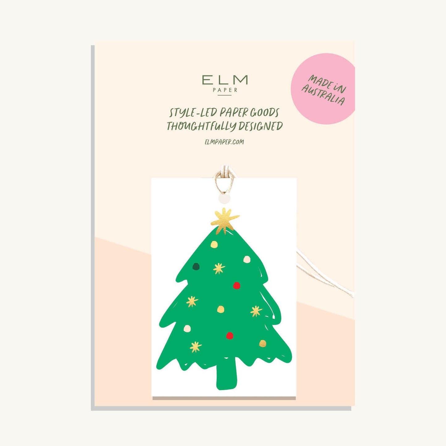Pack of 6 Festive Tree Tags