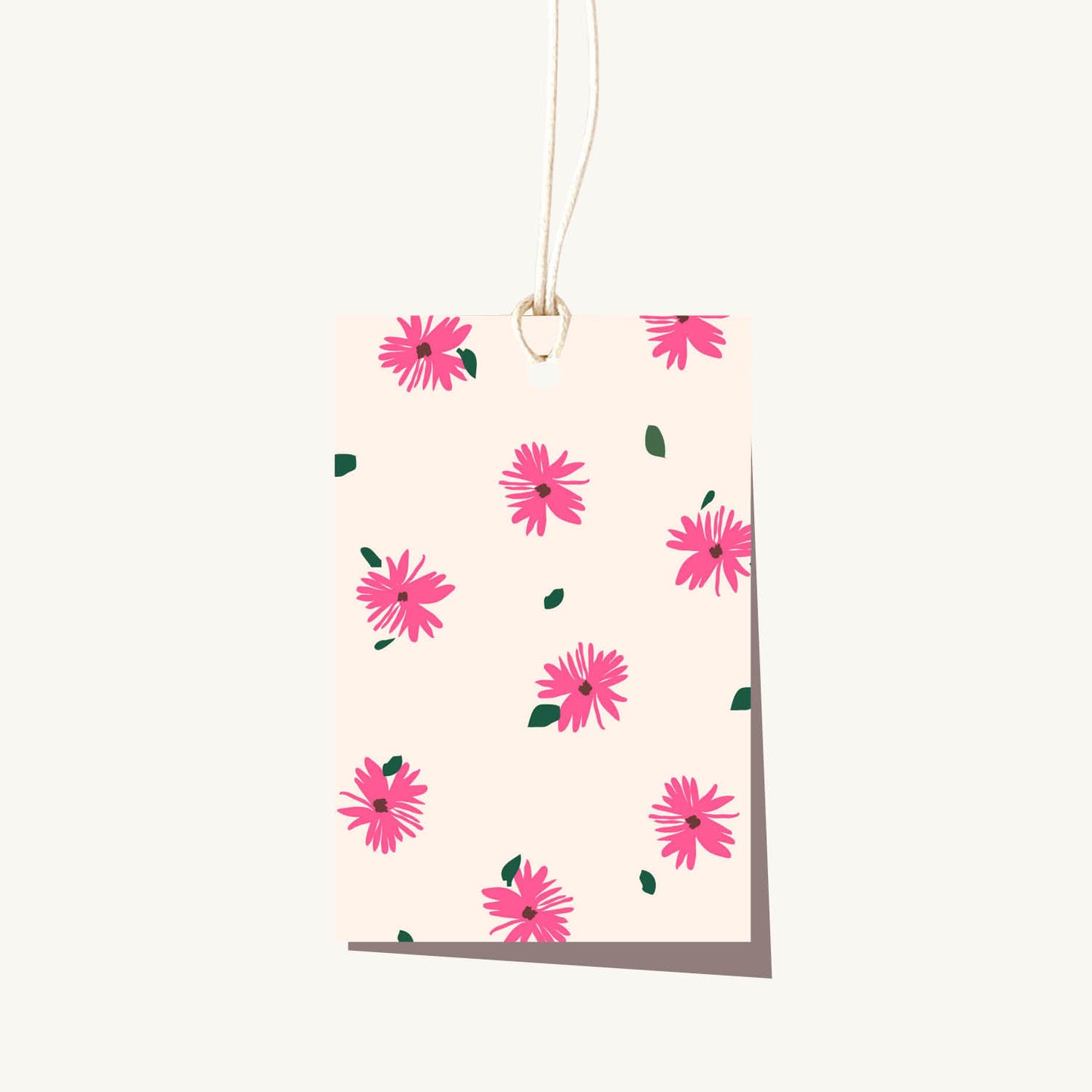 Wildflower Daisy Pink Tag