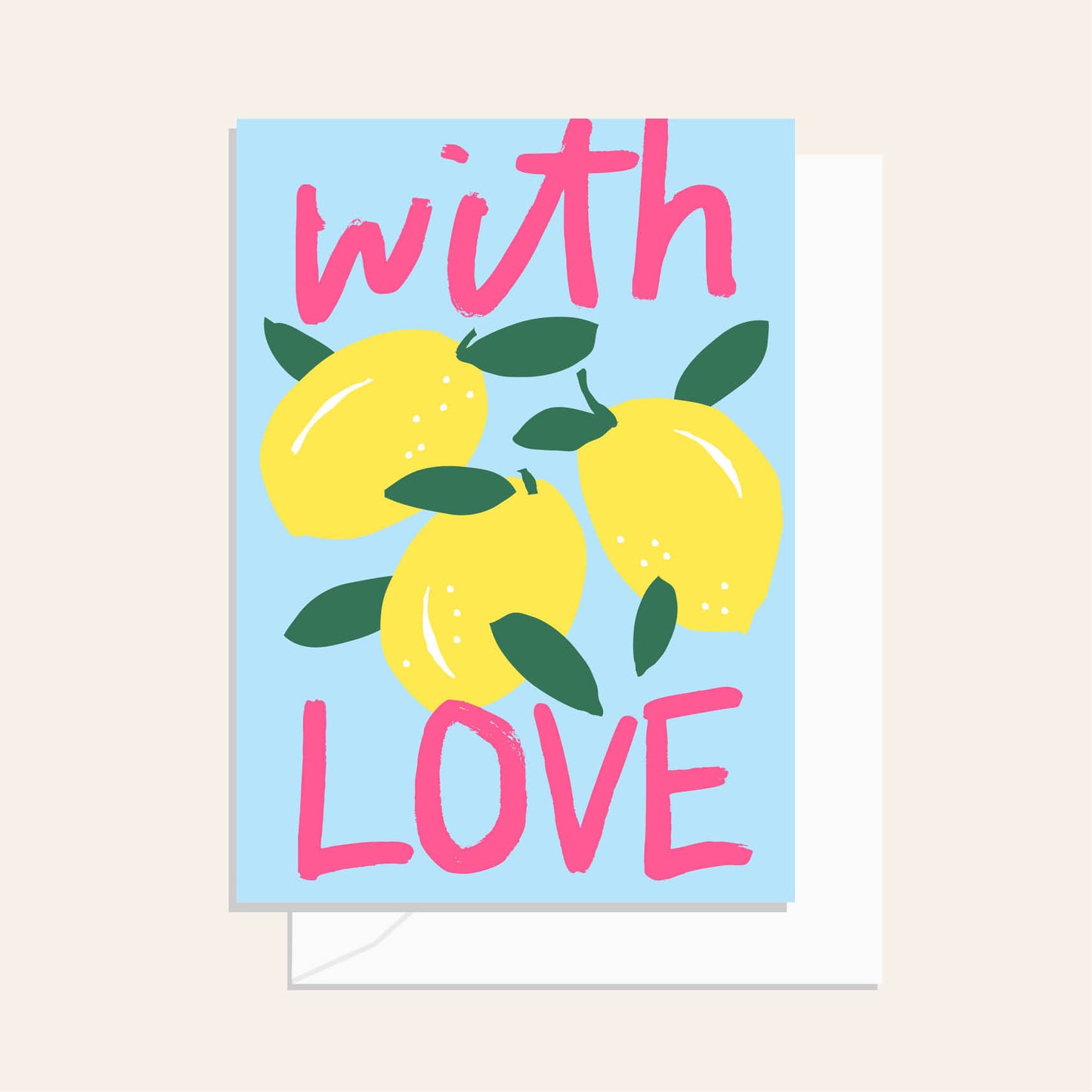 With Love Lemon Card