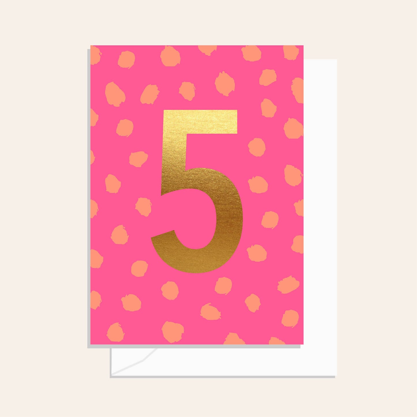 5th Birthday Dots Pink