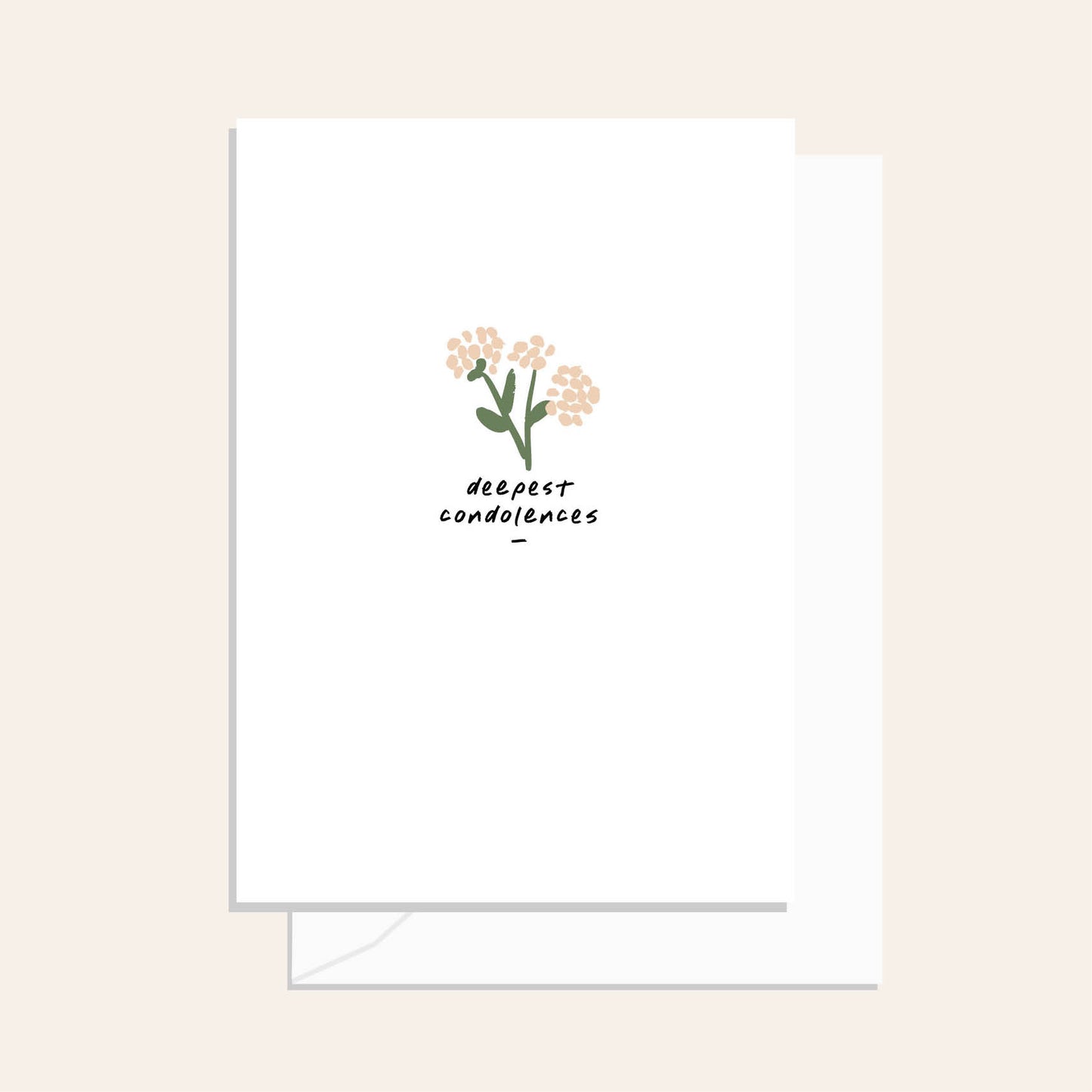 Flower Deepest Condolences Greeting Card