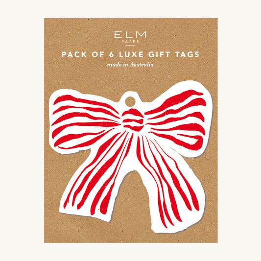 Grande Bow Pack of 6 Gift Tags