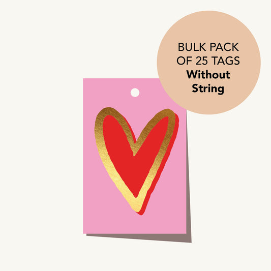 Bulk Buy - 25 Gift Tags (No String) Painty Red