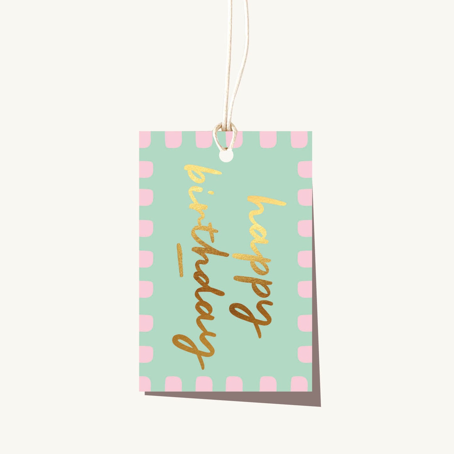 Birthday Scallop Matcha Gift Tag