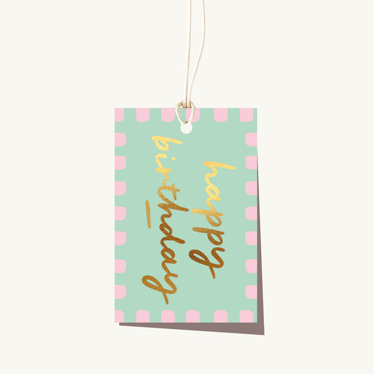 Birthday Scallop Matcha Gift Tag