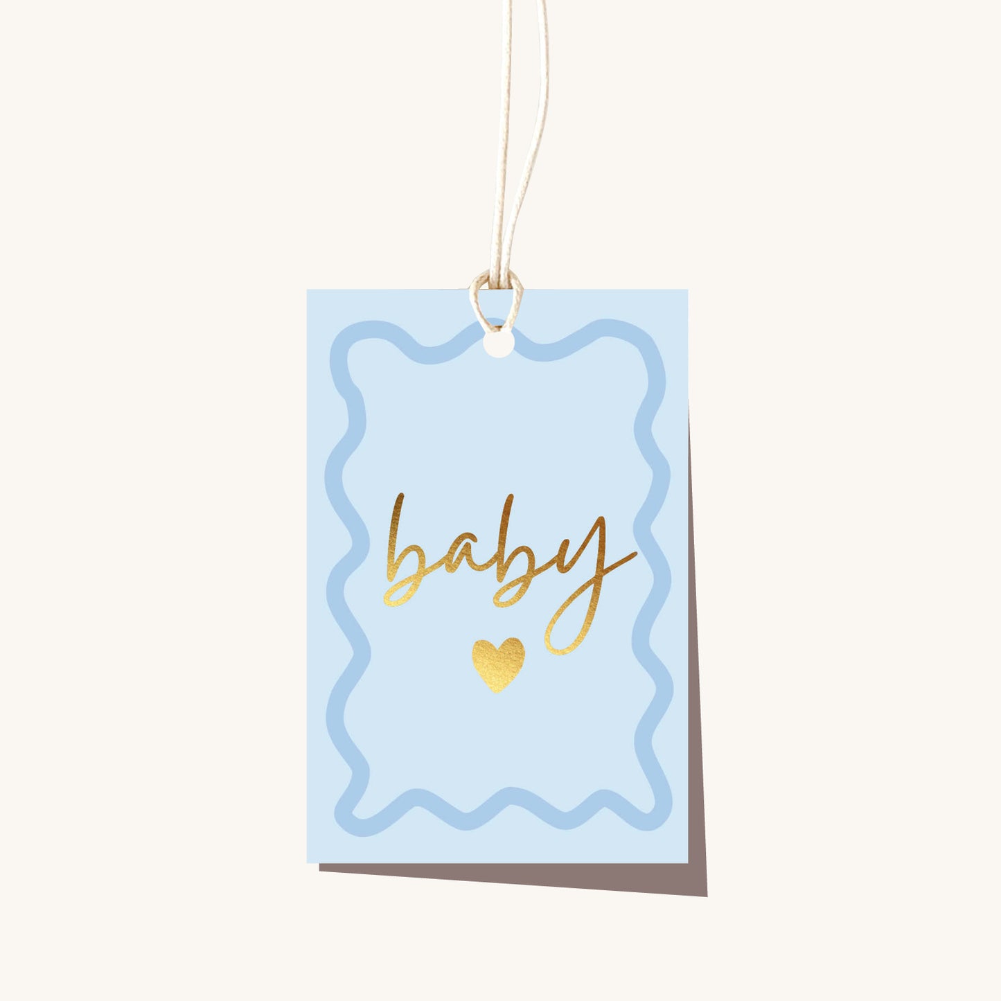 Baby Wavy Blue Gift Tag