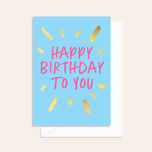 Sparkler Birthday Blue Card