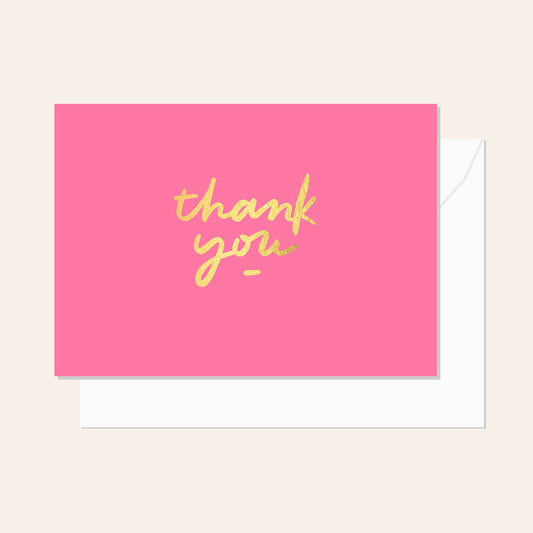 Thank You Script Raspberry Card