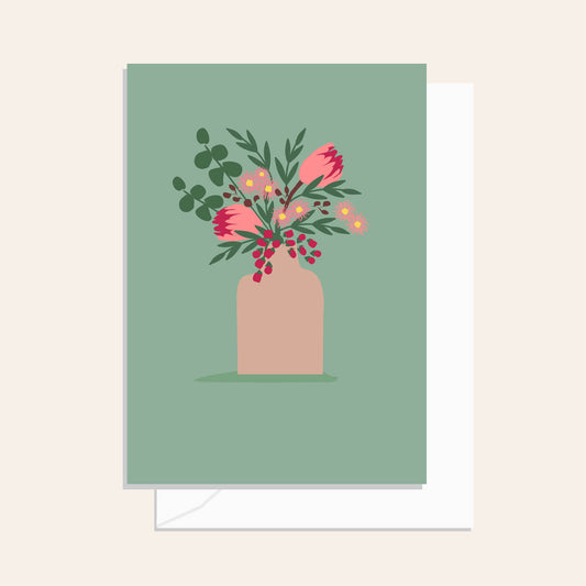 Native Vase Gum Greeting Card