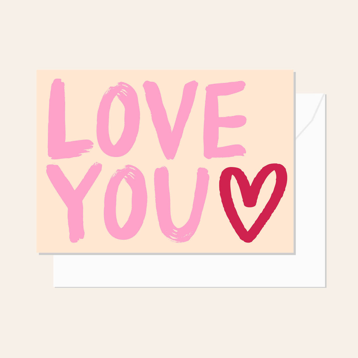 Love You Heart Greeting Card