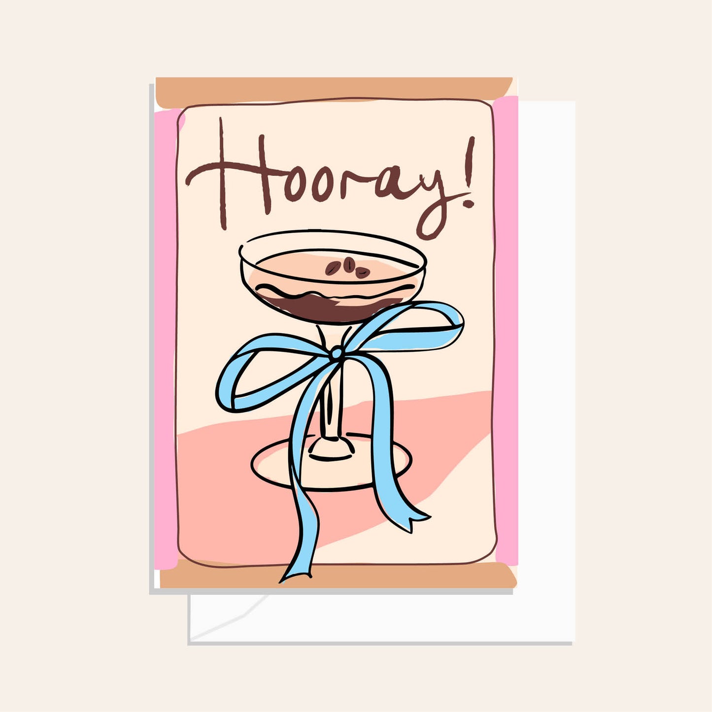 Sip Sip Hooray Espresso Greeting Card