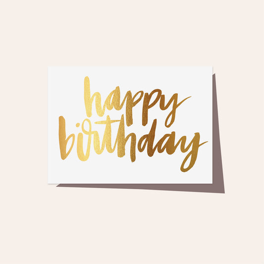 Happy Birthday Gold Card