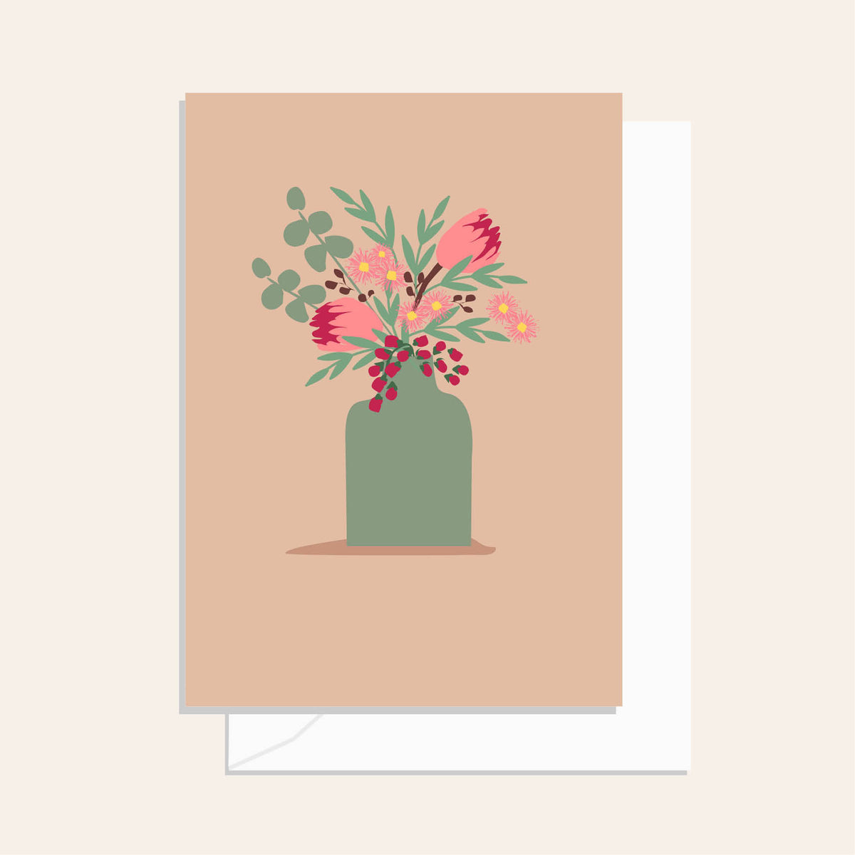 Native Vase Sandstone Greeting Card