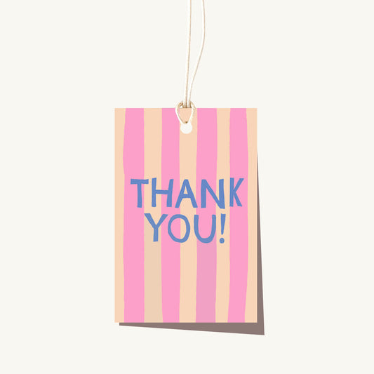 Stripe Thank You Tag