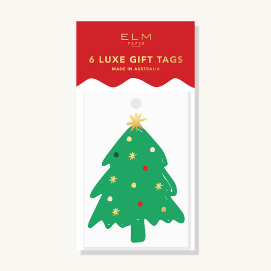 Pack of 6 Festive Tree Tags