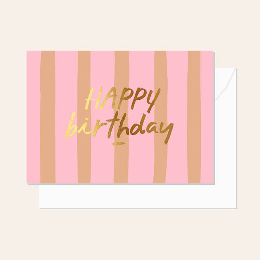Birthday Stripe Biscuit Card