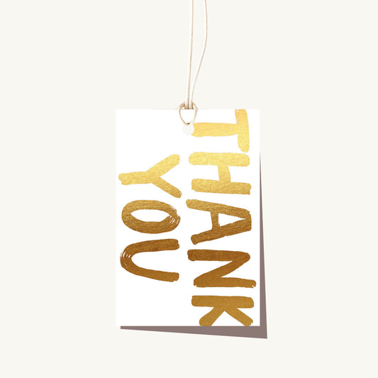 Thank You Gold Foil Gift Tag