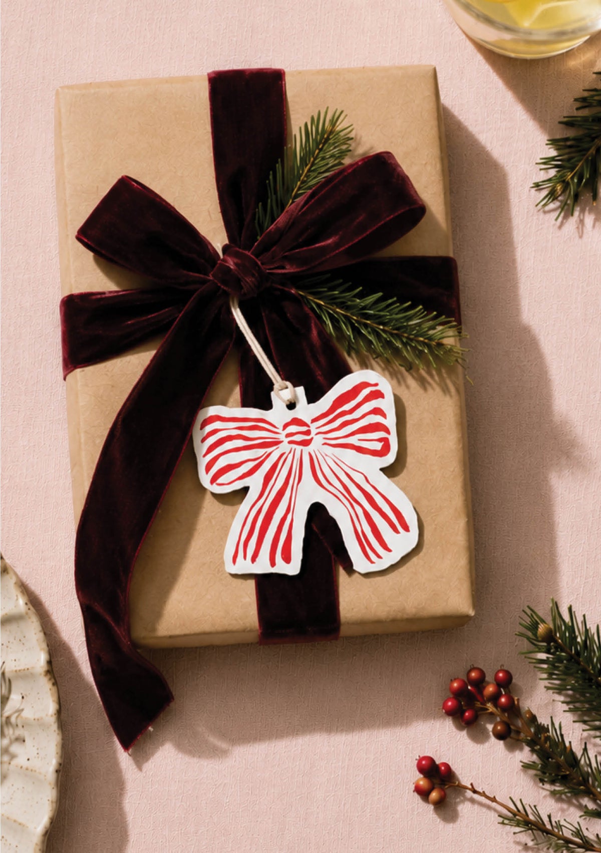 Grande Bow 10cm x 10cm Gift Tag
