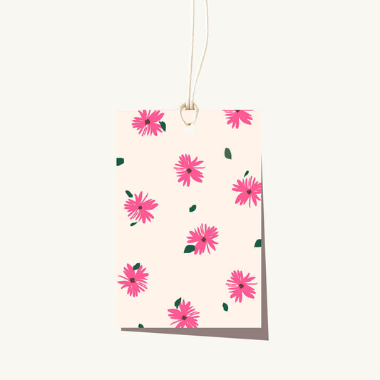 Wildflower Daisy Pink Tag