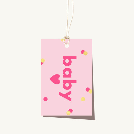 Baby Confetti Pink Tag