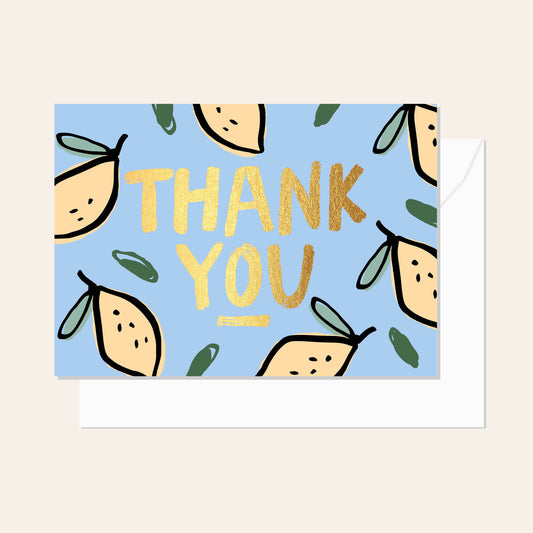 Brushy Thank You Lemons Card