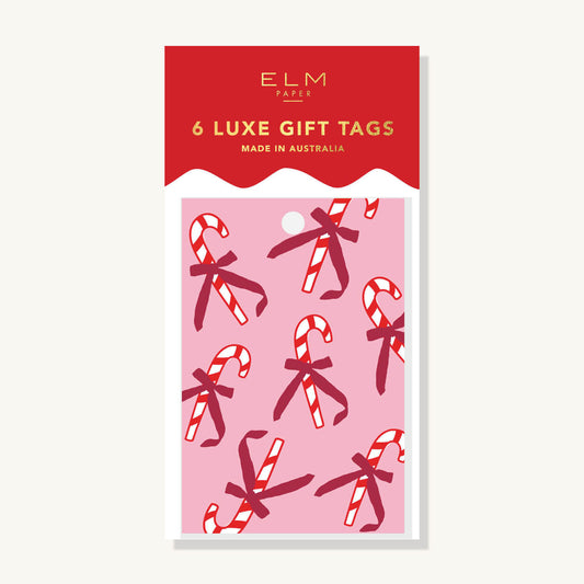 Candy Cane Pck of 6 Tags