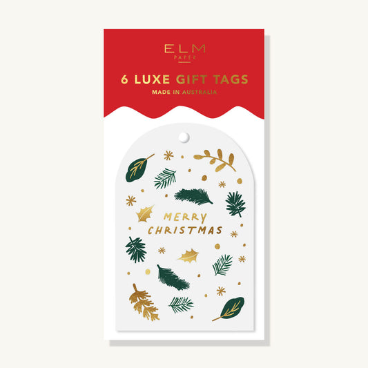 Christmas Greenery PCK of 6 Gift Tags