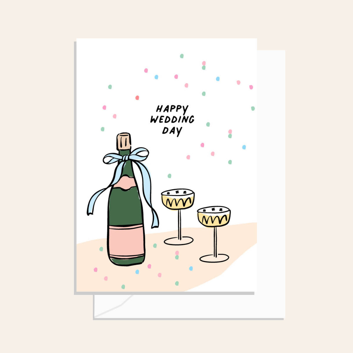 Wedding Day Confetti Greeting Card