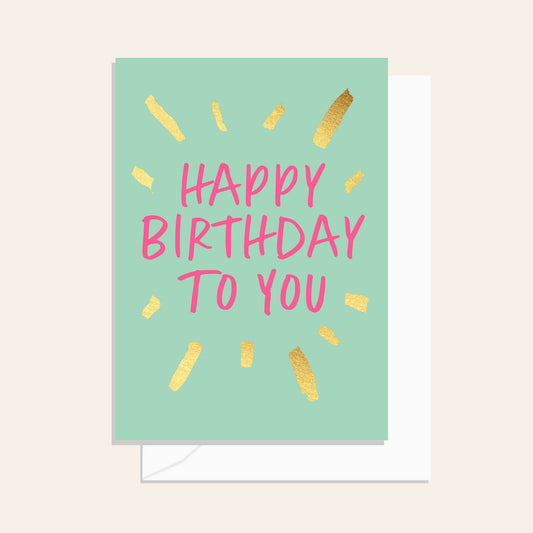 Sparkler Birthday Mint Card