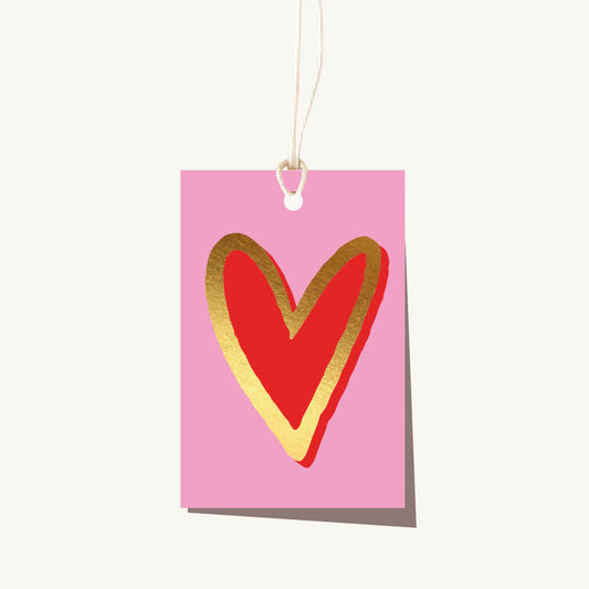 Painty Red Heart Gift Tag