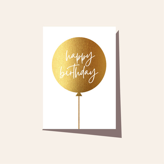 Gold Birthday Balloon