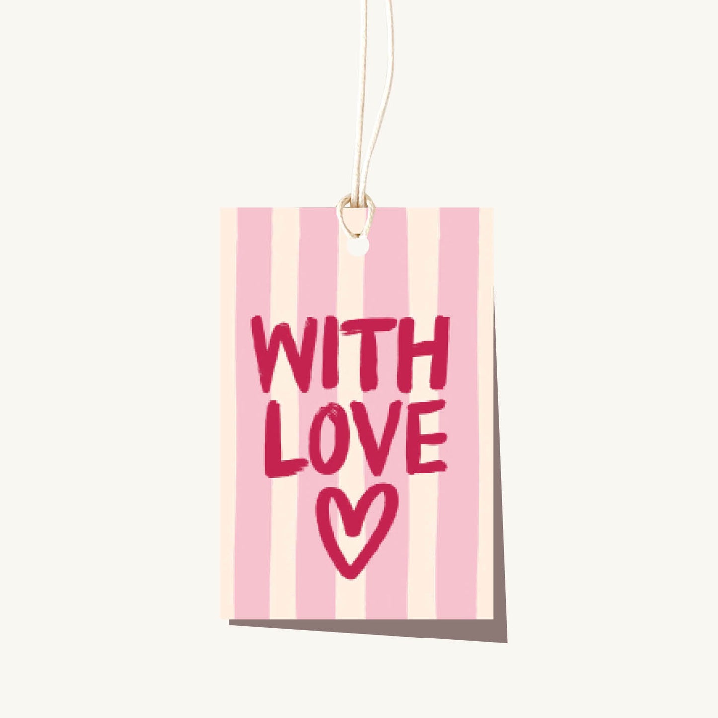 Brushy With Love Stripe Tag