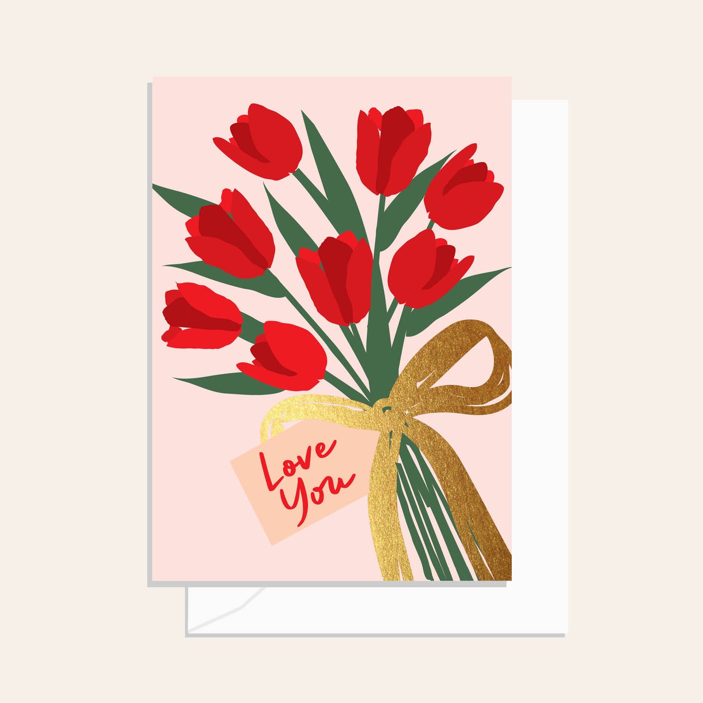 Love You Red Tulip Bunch