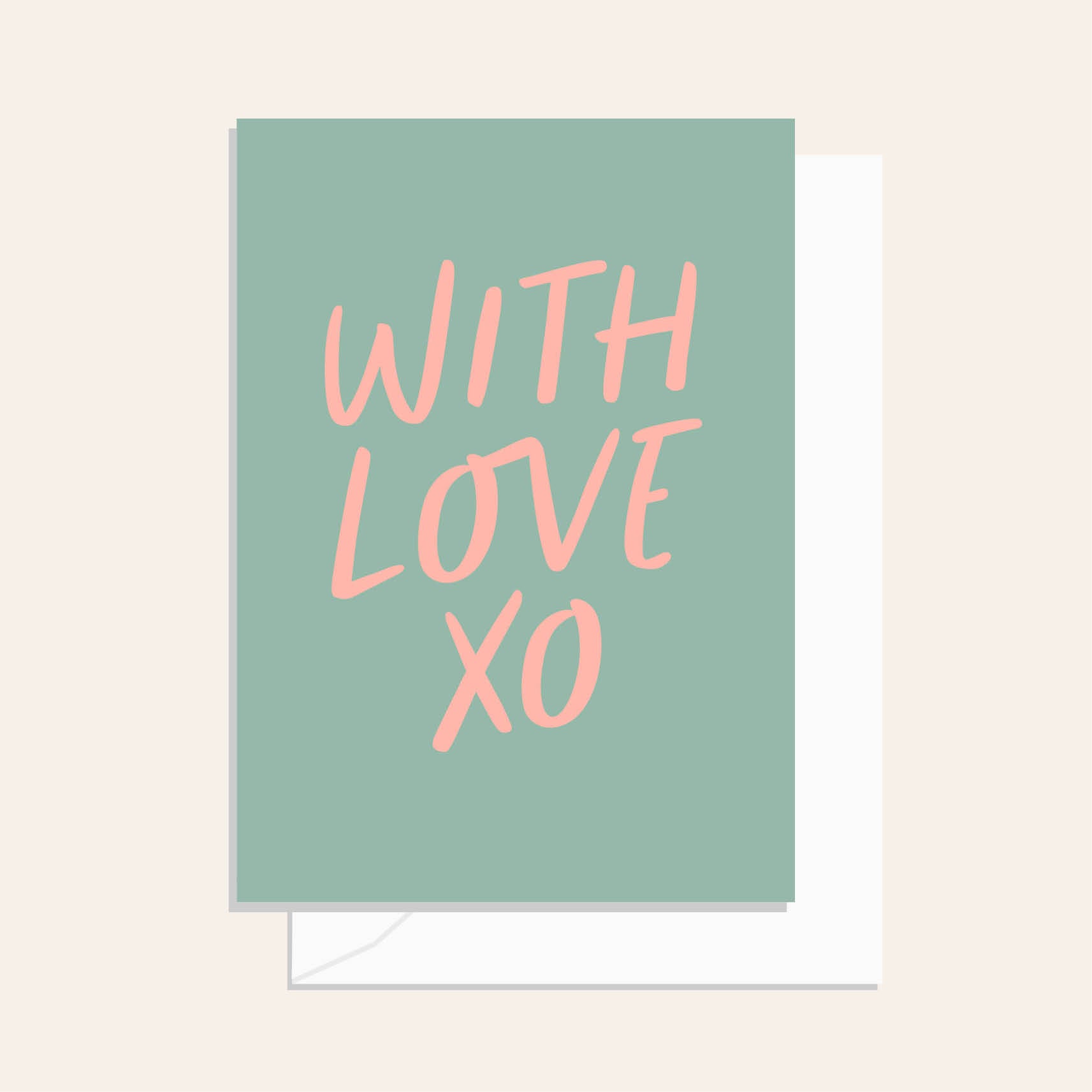 With Love XO Script – Elm Paper Wholesale