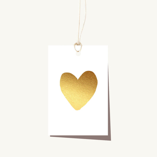 Classic Gold Heart Gift Tag