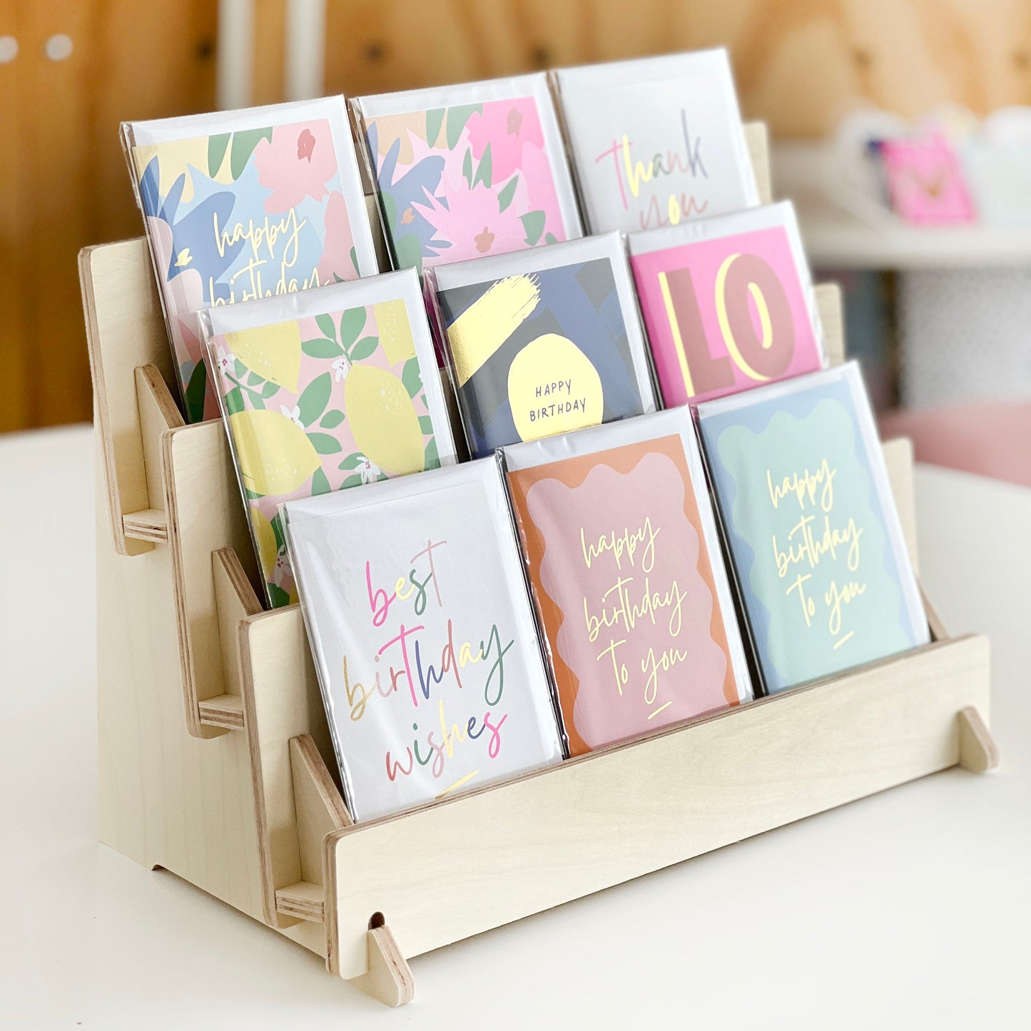 3 tier Counter Greeting Card Display - Free on $400 ex gst spend across the range