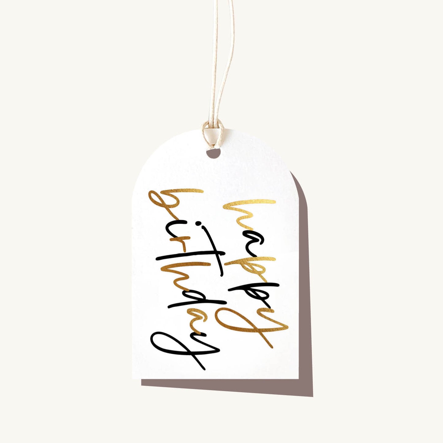 Birthday Script Gift Tag